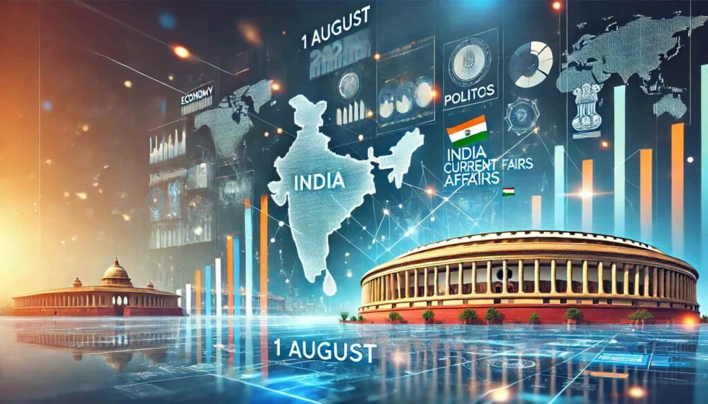 1 August 2025 – India Current Affairs quiz and updates covering national and international events